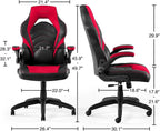 Emerge Vortex Gaming Chair, Ergonomic, Adjustable Height, Swivel, Black