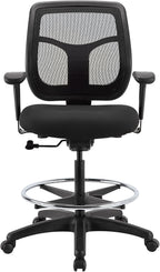 Eurotech Seating Apollo Drafting Stool, Black