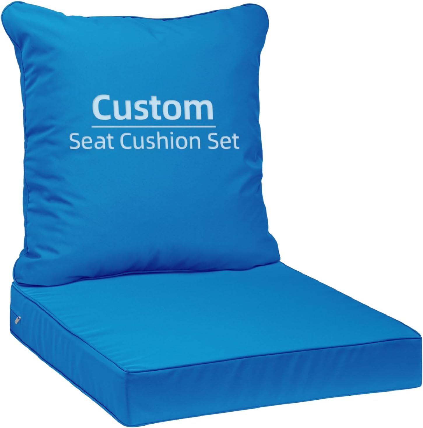 Detiblue Custom Size Chair Cushion Set, Seat & Back Replacement Cushions for Indoor Outdoor Furniture, Personalized Fabric & Print Options with Soliguard Performance