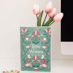 Steel Mill & Co Original Large Book-Shaped Decorative Vase, Ceramic Vases for Home Decor, Cute Bookshelf Decor, Unique Vase for Book Lovers, Little Women