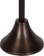 Kate and Laurel Sanzo Traditional Adjustable-Height Pedestal Drink Table, 11 x 11 x 30, Bronze, Vintage Round Indoor Metal Cocktail Table with Hammered Tabletop for Use as Indoor Plant Stand