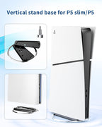 OLCLSS Vertical Stand for P5 Pro, P5 Slim & P5 Consoles (Digital/Disc) with 9 Silicone Dust Plugs - Anti-Slip Base, Anti-Tip Design, Secure Screw, Accessories, Compatible with P5 Pro, Slim & 5 Models