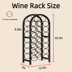 Wine Rack Free Standing Floor 23 Bottle Metal Wine Holder Organizer