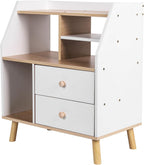 Nightstand with 2 Drawers, Modern Bedside Table Simple Bedside Storage Locker Nordic Bedside Storage Cabinet for Home Bedroom