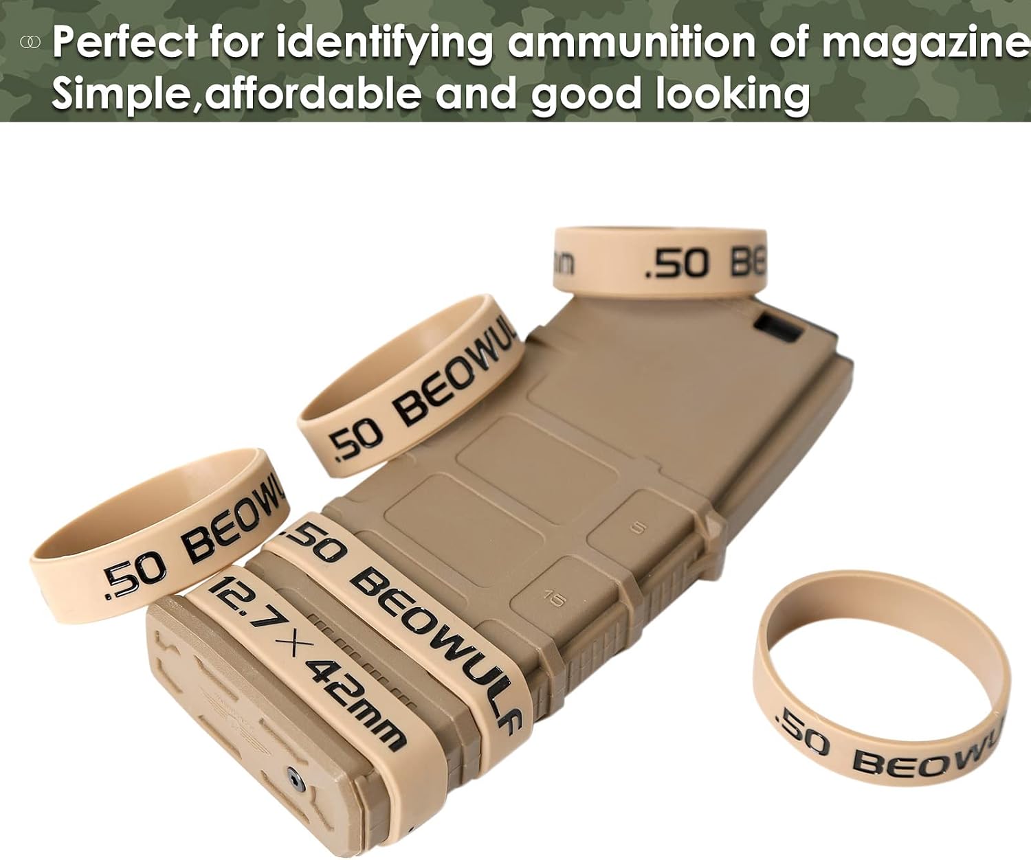 Aolamegs 50 Beowulf /12.7x42mm Magazine Marking Band 6 Pack