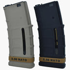 24 Pack Miaozhun 5.56 NATO Magazine Marking Bands 5.56 Magazine Caliber Identification(Coyote Brown-Black)