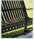Patio Benches for Outdoors Park Chairs Outdoor Benches Iron Neighborhood Leisure Double Seats Patio Plaza Garden Benches for Outdoors