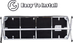 EALSON Modern Entryway Bench Leather Upholstered Dining Bench with Metal Base Button Tufted Ottoman Bench with Padded Seat Accent Foot Bench for Bedroom End of Bed/Living Room, Black
