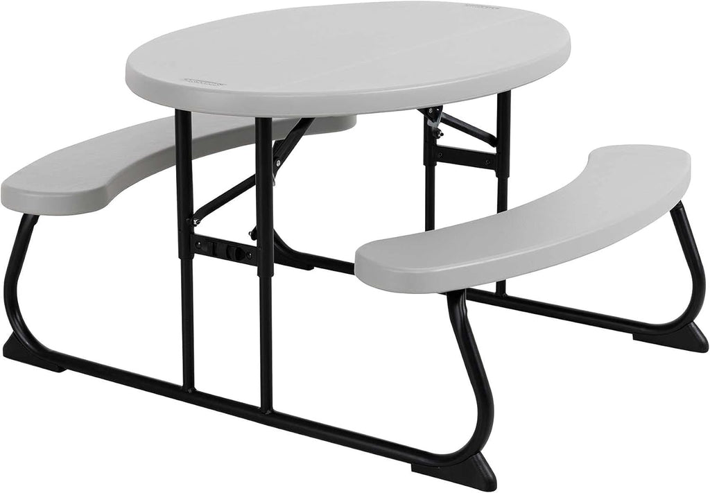 LIFETIME Kids Picnic Table, Folding Children’s Table Seats 4, UV‑Protected HDPE Top, Powder‑Coated Steel Frame, Stain‑Resistant, Indoor/Outdoor Durable Play Table