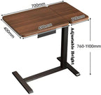 C-Shaped Side Table, Flexible Laptop Table and Bed Table with Tilting Table Top, Height Adjustable and Mobile, Reversible Side Table, Ideal for Sofa, Bed and Reading Hours
