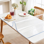 Transparent 14x24 in Small Office Desk Blotter Mat Clear Plastic Table Protector Cover Pad PVC Topper Surface Proection Mat Pad Anti Scratch Table Mat Glass End Table Protector Waterproof Easy Clean