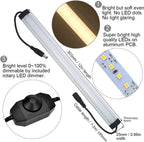 Under Cabinet LED Lighting Kit Plug in or Hardwired, 6 pcs 12 Inches Light Strips, 2000 Lumen, Super Bright, for Kitchen Counter, Closet, Shelf Lights, 31W, Warm White (6 Bars)
