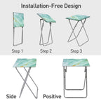 Garden 4 you Folding TV Tray Table TV Dinner Table with Sturdy MDF Top,Eating Trays for Living Room with No Assembly Required 15 x 18.9 x 26 in(Sea Blue,1PC)
