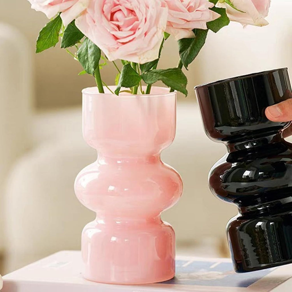 7 inch Flower Vases for Centerpiece Table Living Room Home Indoor Desk Decor,Glass Flower Plant Vase for Wedding Housewarming