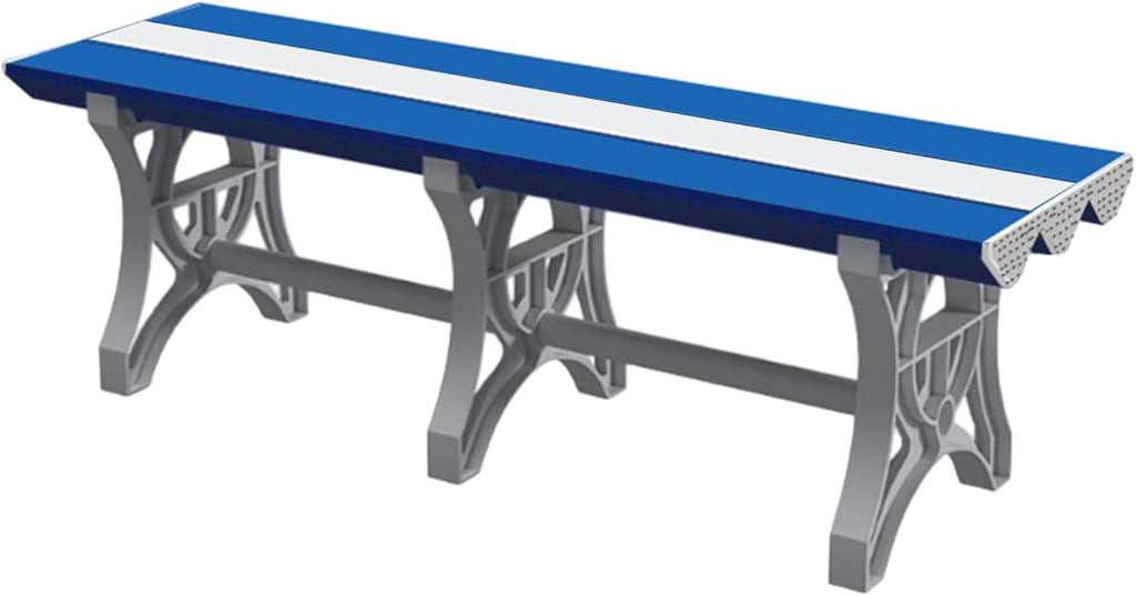 Plastic Shower Bench for Pool and Locker Room, ABS Utility Bench for Bathroom, Spa, Gym and Indoor Outdoor Seating Areas(Blue,L86IN)