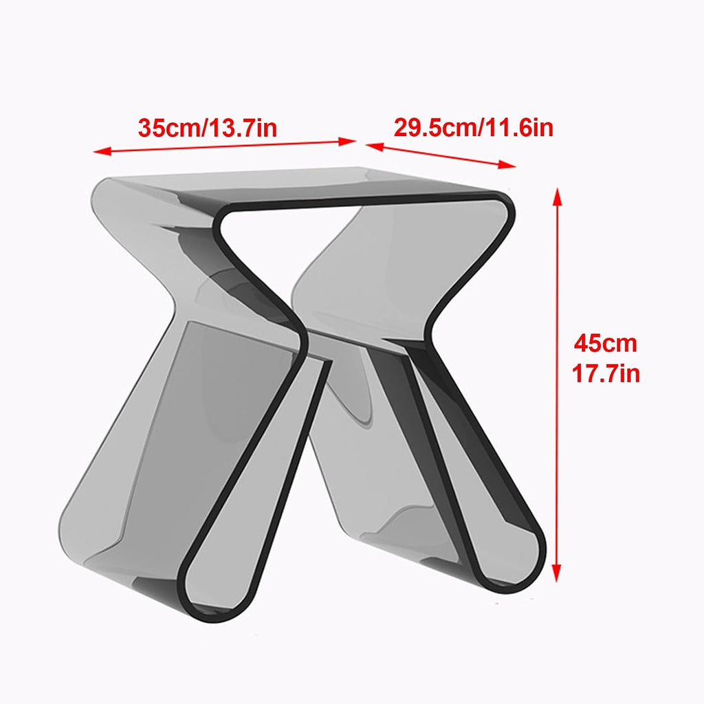 Acrylic Side Table with Magazine Storage, Night Stand Coffee Table, Decorative EndTable, Modern SofaTable, for Living Room, Bedroom(Clear)