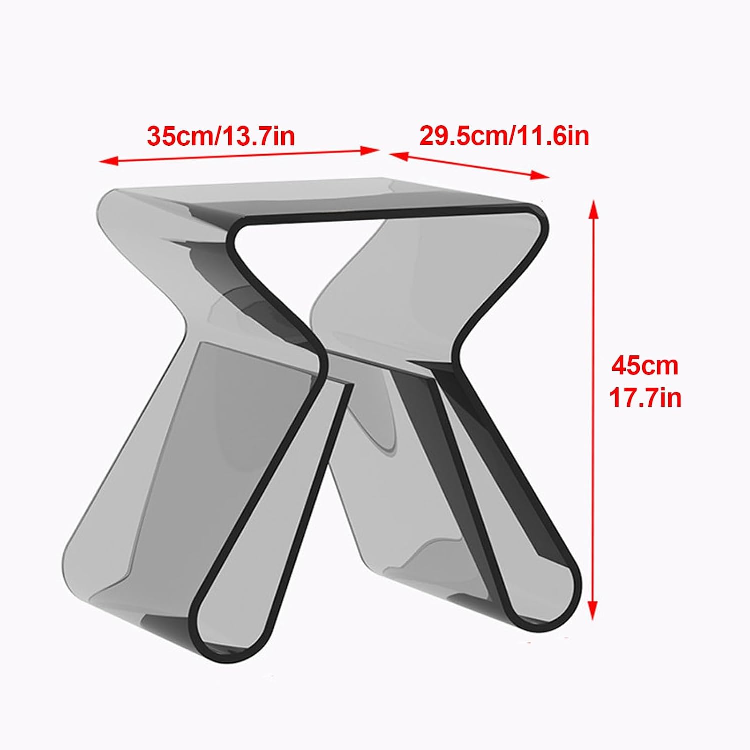 Acrylic Side Table with Magazine Storage, Night Stand Coffee Table, Decorative EndTable, Modern SofaTable, for Living Room, Bedroom(Clear)