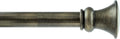 Deco Window Curtain Rods for Windows 44 – 120 Inch, 1 Inch Heavy Duty Extendable Metal Drapery Rod, Adjustable Curtain Rod with Decorative Egyptian Finials for Living Room Bedroom, Antique Brass