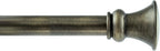 Deco Window Curtain Rods for Windows 44 – 120 Inch, 1 Inch Heavy Duty Extendable Metal Drapery Rod, Adjustable Curtain Rod with Decorative Egyptian Finials for Living Room Bedroom, Antique Brass