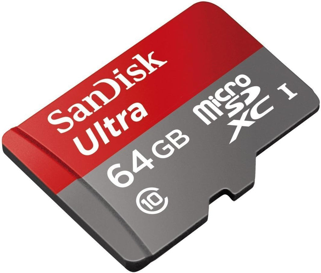 SanDisk 64GB Micro SDXC Ultra Memory Card Class 10 Works with Nintendo Switch OLED Model Gaming System (SDSQUA4-064G-GN6MN) Bundle with (1) Everything But Stromboli SD & MicroSD Memory Card Reader