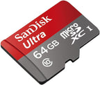 SanDisk 64GB Micro SDXC Ultra Memory Card Class 10 Works with Nintendo Switch OLED Model Gaming System (SDSQUA4-064G-GN6MN) Bundle with (1) Everything But Stromboli SD & MicroSD Memory Card Reader