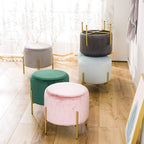 Modern Foot Stool for Home Bedroom Living Room and Office Lightweight and Multifunctional Round Stool for Children and Adults