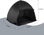 Blackout Bed Tent for Adults — Light-Blocking Sleep Bed Tent, Portable Privacy Shade for Night-Shift Workers, Dorm & Travel, Fits Queen Pillow, Mesh Vents, Indoor