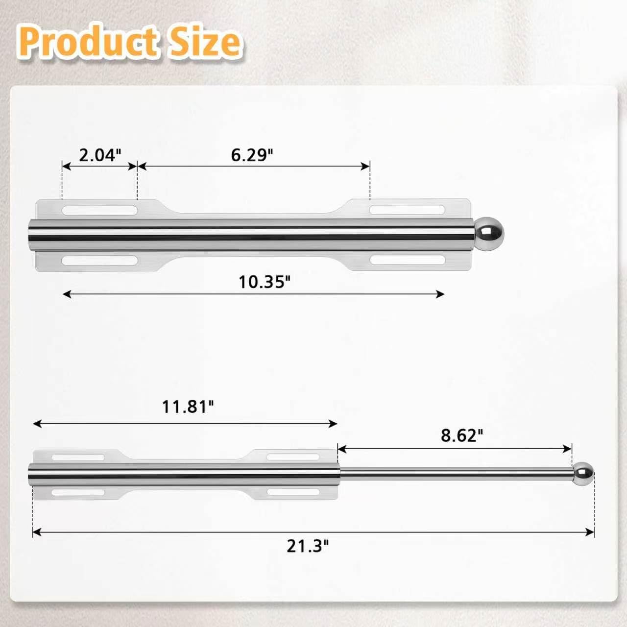 Valet Rod For Closet Pull Out, Heavy Duty Adjustable Valet Rod For Closet, Laundry Room, Bedroom, Bathroom (Chrome)