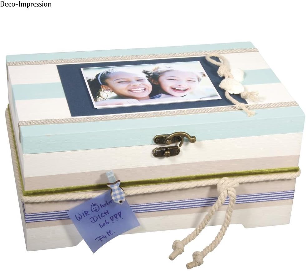 Rayher Wooden Casket with Inset, 2 Parts, 28x18x13,5cm, Multi-Colour, 2.85 x 1.89 x 1.37 cm