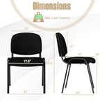 COSTWAY Guest Reception Chairs Set of 10, Stackable Conference Chairs with Upholstered Seat & Ergonomic Back, Waiting Room Chairs for Office, Reception Room, Conference Room, Events