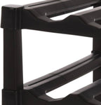 Well Home 3 Layer Stackable Polypropylene Wine Rack for 12 Bottles - 39 x 30 x 25 cm