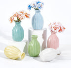 NBEADS 6 Pcs Mini Ceramic Flower Vase, Rustic Decor Vase Modern Farmhouse Multicolored Plain Small Vases for Flowers Small Plants Floral Dining Room Shelf