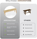 ARROWSTONE Solid Wood Bench for Entryway, Bed Bench, Dining, Plant Stand - Wooden Bench Indoor (47 inches)