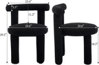Black Sherpa Dining Chairs Set of 4, Armless Upholstered Boucle Kitchen Chairs with Backs Comfy Accent Side Chair for Living Room, Dining Room, Reception