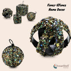 Abalone (Pāua) Shell Pieces-7.05oz Pack-for Crafts, Jewelry Making, Resin Art, Inlay, Home Decorations, Fishtank Supplies, DIY Projects - Satin,Fines- .19"-.59"- 7.05oz (200grams)