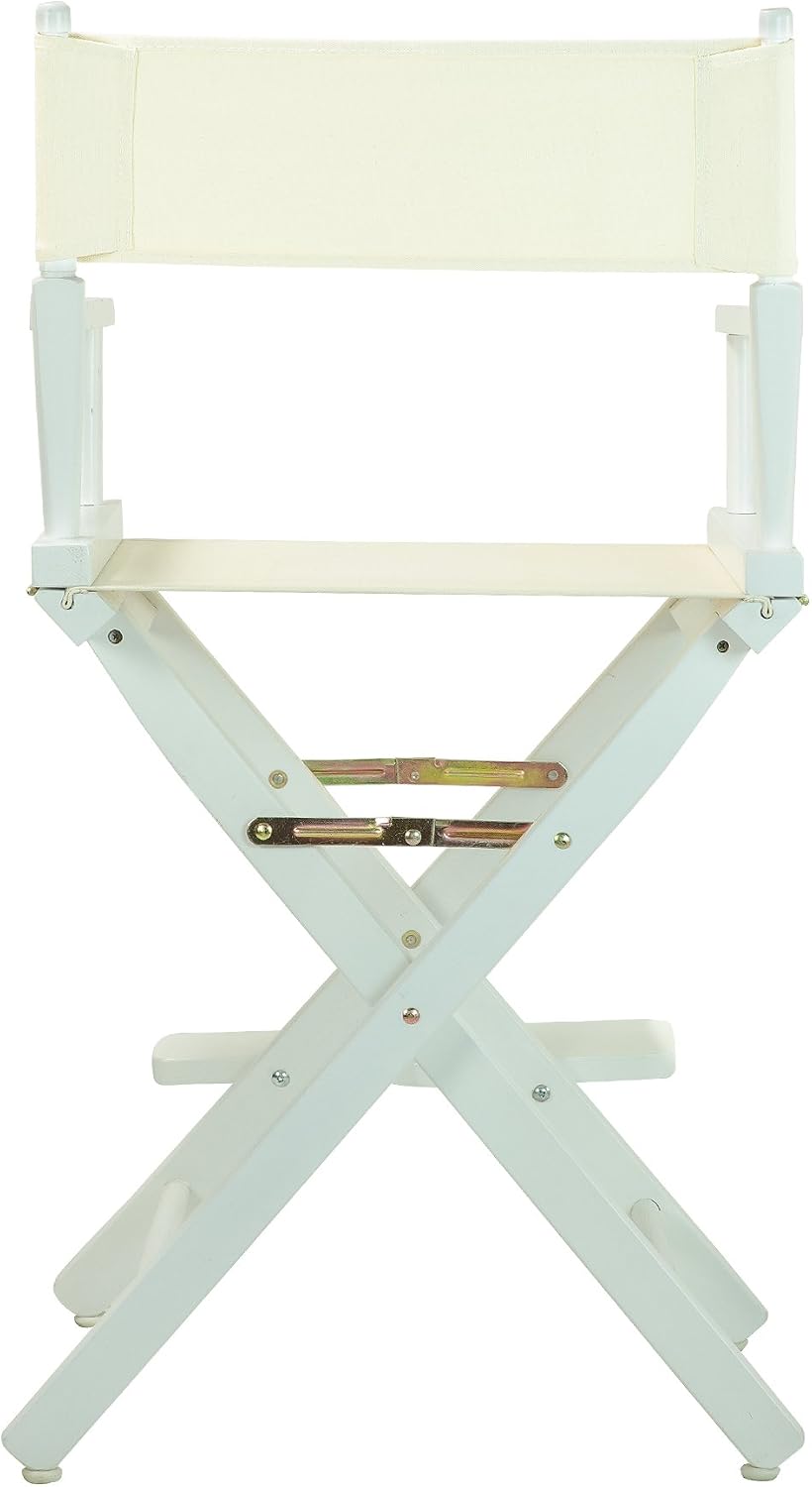 Casual Home 24" Director's Chair White Frame with Wheat Canvas, Counter Height