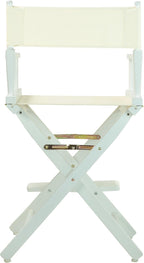Casual Home 24" Director's Chair White Frame with Wheat Canvas, Counter Height