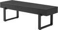 59" Wood Bench for Bedroom End of Bed, Farmhouse Indoor Kitchen Table Benches,Versatile Modern Shoe Bench for Entryway, Black