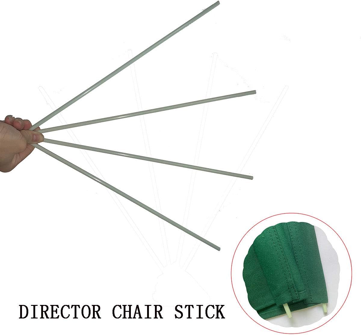 Upone 2Pair Replacement Fiberglass Stick for Directors Chairs Director Chair Replacement Durable-Only Director Chair Sticks