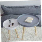 Nordic Small Round Coffee Table White Modern Mini Sofa Side End Table Bedside Accent Furniture for Living Room