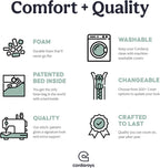 CordaRoy's Chenille Bean Bag Chair, Convertible Chair Folds from Bean Bag to Lounger, As Seen on Shark Tank, Moss - Full Size