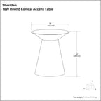SIMPLIHOME Sheridan Metal Table - 18 inch Wide Solid Metal Round Side Table in Antique Nickel, Industrial Accent Table for Living Room or Office with Sculptural Design, Assembled