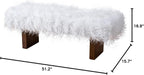 Bench in White Khaki Fur