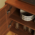 Entryway Cabinet Solid Wood Sideboard, Bar Buffet Cabinet, Living Room Bookcase, Suitable for Corridors, Dining Rooms, and Bedrooms Sideboard Storage Cabinet(M:160 * 45 * 86cm)