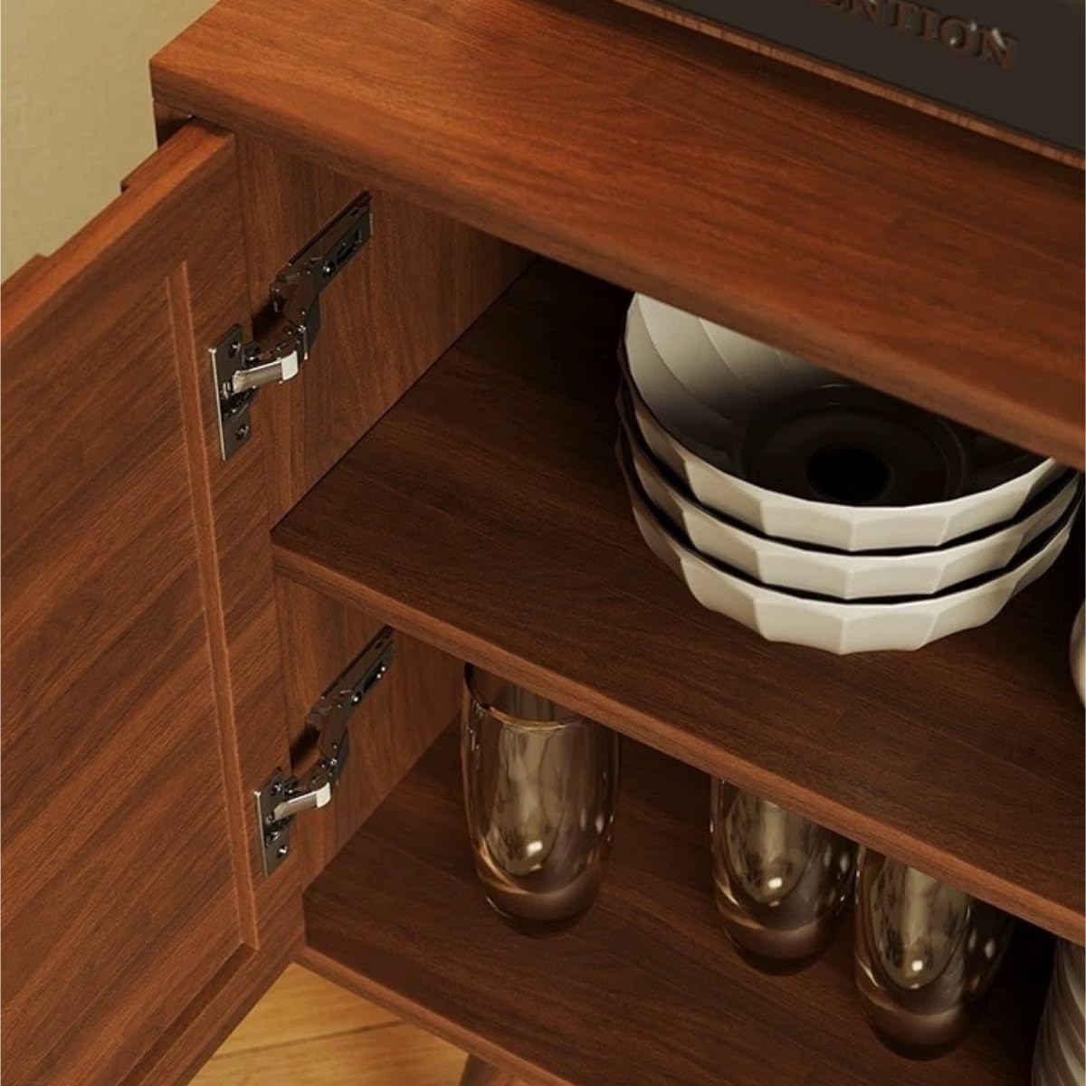 Entryway Cabinet Solid Wood Sideboard, Bar Buffet Cabinet, Living Room Bookcase, Suitable for Corridors, Dining Rooms, and Bedrooms Sideboard Storage Cabinet(M:160 * 45 * 86cm)