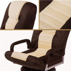 Floor Gaming Chair, Soft Floor Rocker 7-Position Swivel Chair Adjustable for Kids Teens Adults Playing Video Games, Reading, and Relaxing (Brown)