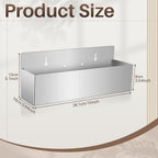 Tanlade 2 Pieces 15 Inch Single Speed Rail Stainless Steel Liquor Bottle Holder Wall Mounted Spray Bottle Rack Drink Rail Shelf for Bars, Silver