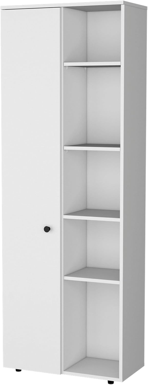White 1-Door Multistorage Kitchen Pantry,Buffet Kitchen Sideboard,Four Legs,for Kitchen,Dining Room,11.8 * 23.6 * 66.9