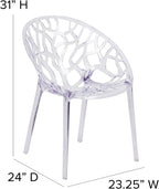 Flash Furniture Specter Series Transparent Stacking Side Chair