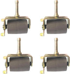 Metal Stem Heavy Duty Bed Frame Wheels Casters Rollers with Socket Sleeve Insters, Set of 4 Locking